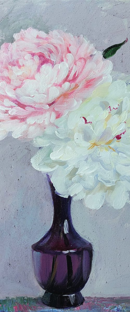 ”Peony Pair” by Anna Silabrama