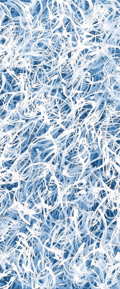 "Blue Chiffon No.9" Abstract Organic by Sara Richardson Artist