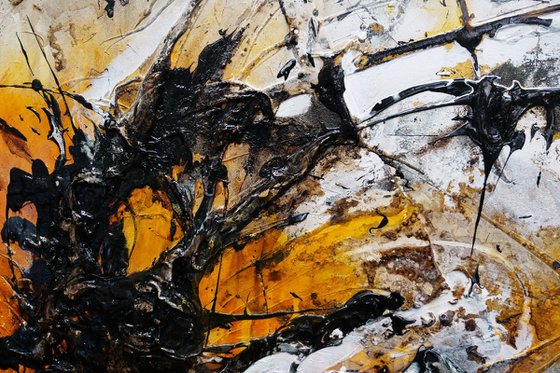 Sienna Reign 240cm x 100cm Textured Abstract Art