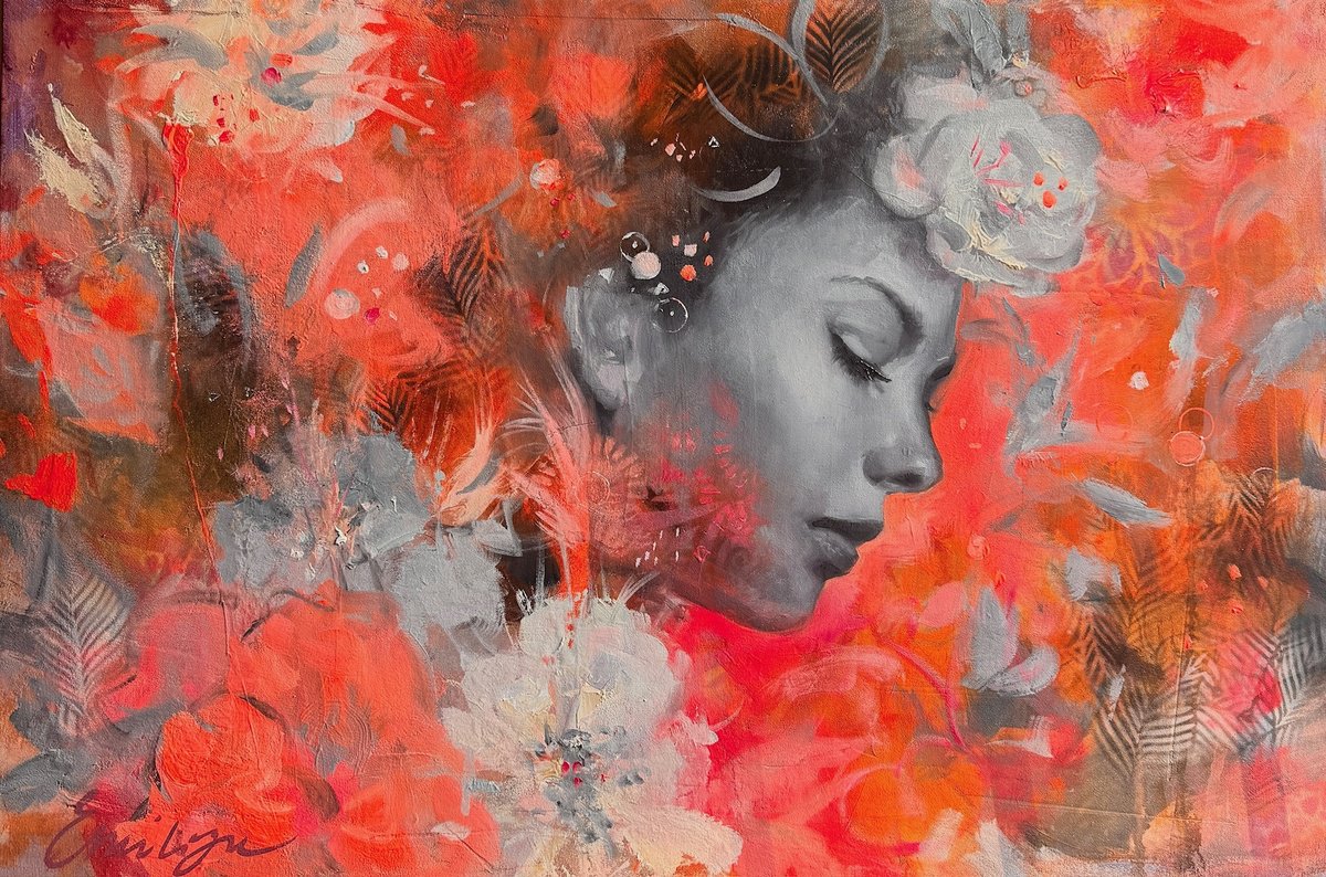 Expressive Oil Painting , Secret Garden By Emily Lane, 33 X 21, Artwork For Sale On Artfinder