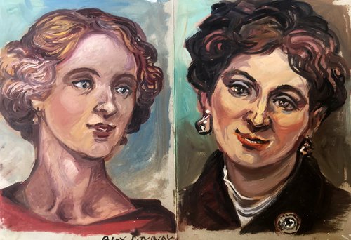 Portrait of sisters by Oleg and Alexander Litvinov