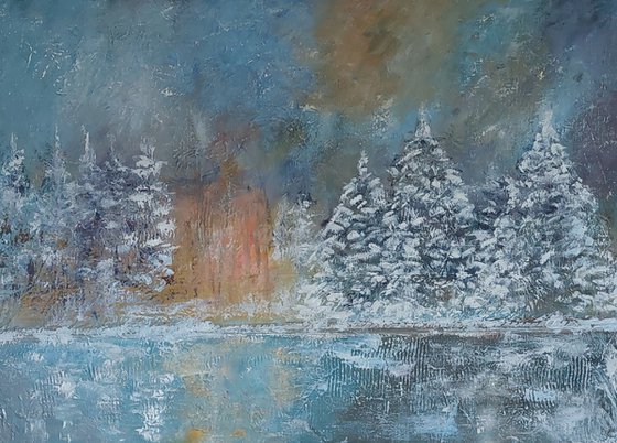 Landscape in the snow