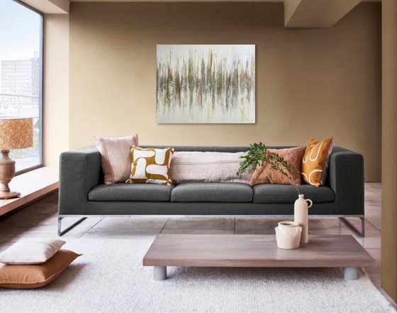 White and Gold Abstract Light