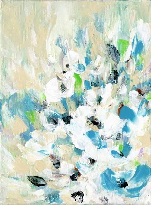 Tranquility Blooms 29 - Floral Painting by Kathy Morton Stanion by Kathy Morton Stanion