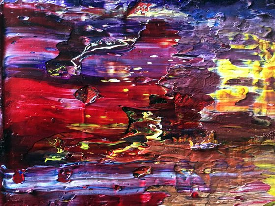 "Deep In Thought" - FREE WORLDWIDE SHIPPING - Original Large PMS Abstract Triptych Oil Paintings On Canvas - 60" x 20"