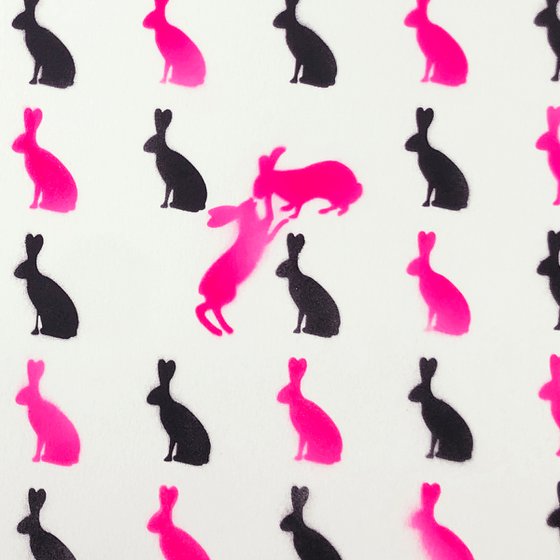 Bunny Love (Pink Stencil)