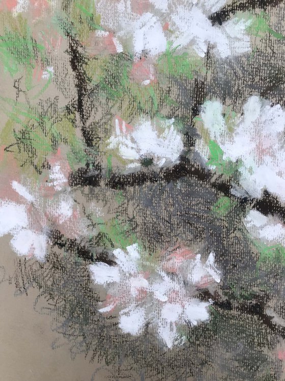 Thousands of cherry blossoms 4. One of a kind, original painting, handmade work, gift.