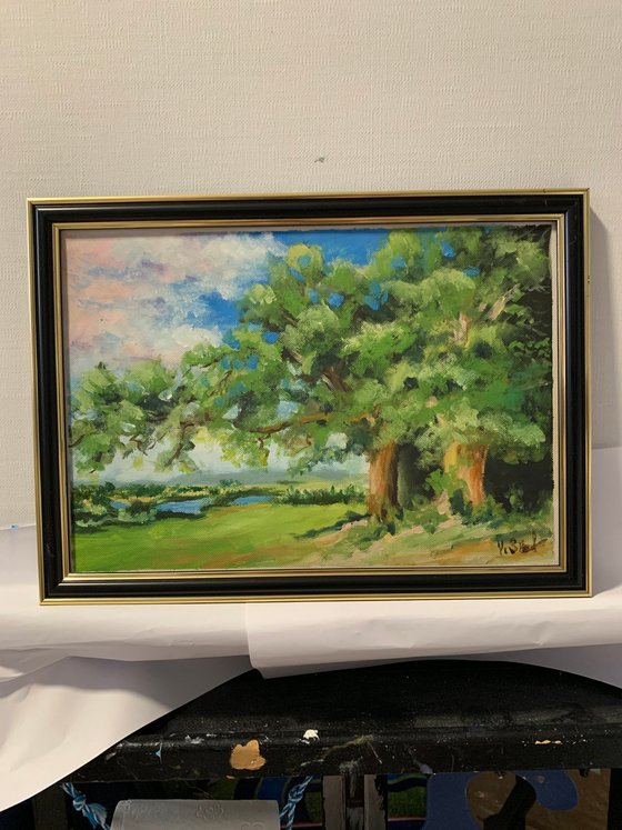 Landscape with a tree