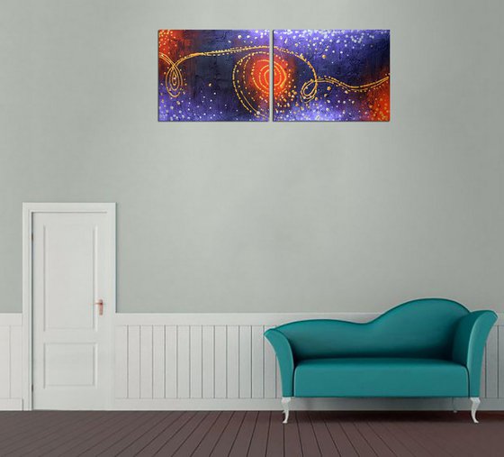 Cosmic Symphony purple crimson