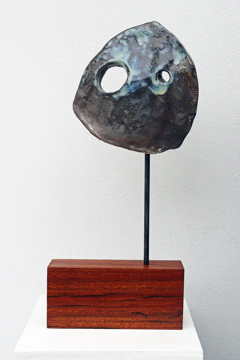 Abstract Clay Sculpture By Koen Lybaert, 11 X 24", Abstract Sculpture, Original Artwork