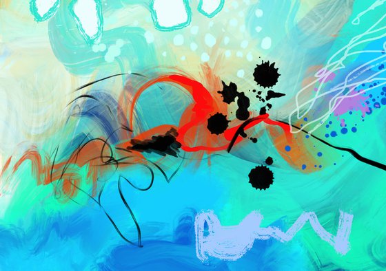 Caraïbes - Abstract artwork - Limited edition of 1