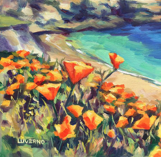 'Poppies by the sea'