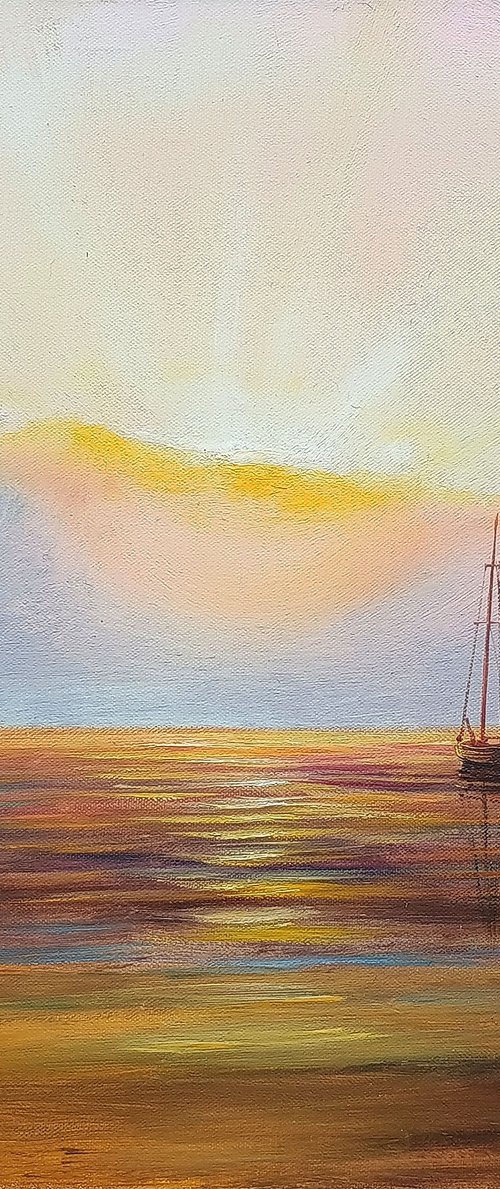 Calm Sea Sunset by Evald