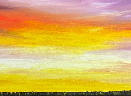Purple Sunset Sky by Aisha Haider