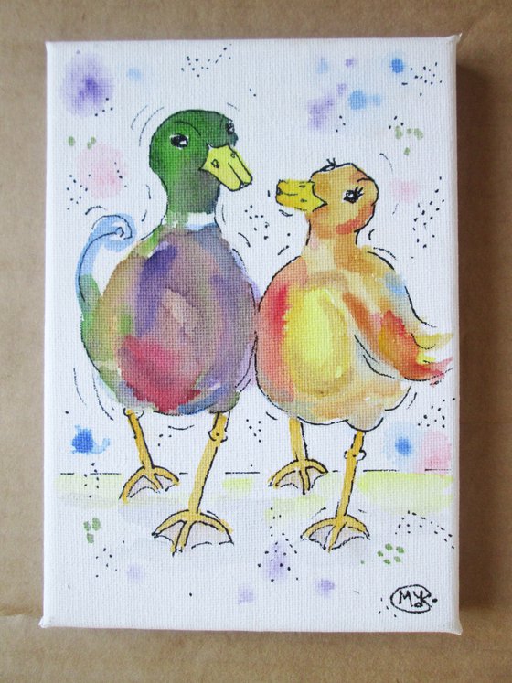 Duck Couple of Love Birds