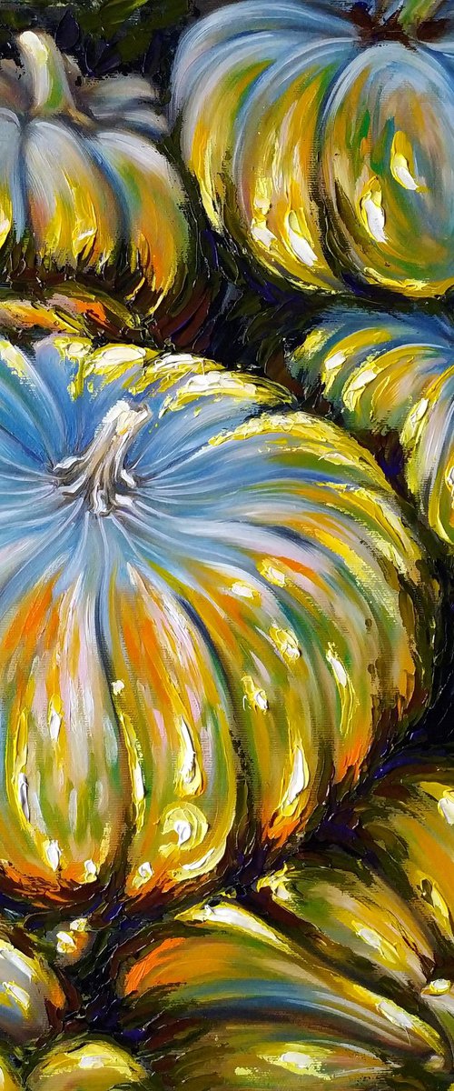Glowing pumpkins by Anna Shabalova