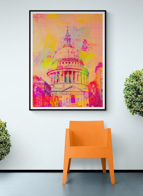 St Paul's (Pink)- London Art
