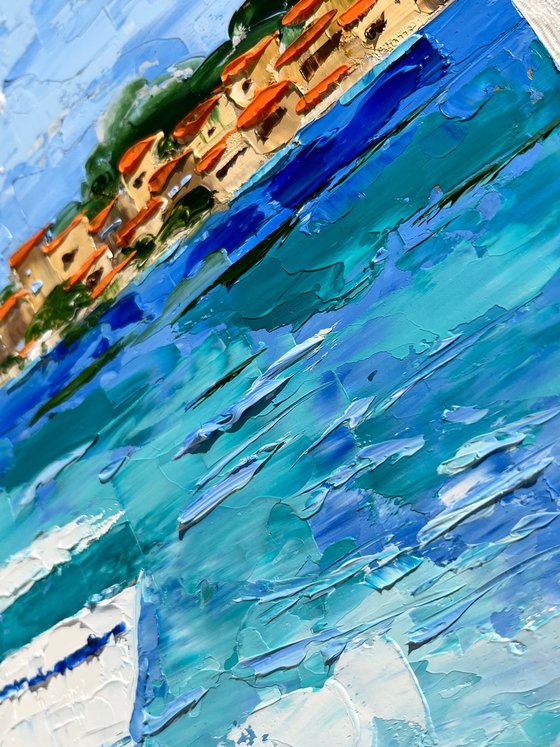 Amalfi Sailboat Painting