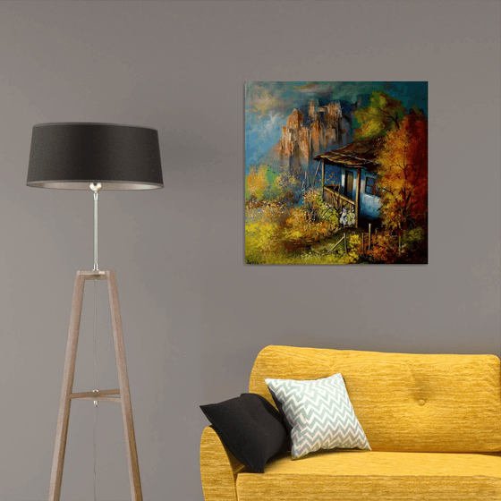 " Nostalgia " - 80 x 80cm Original Oil Painting