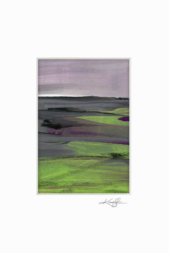 Journey 2020-5 - Small Landscape Seascape painting by Kathy Morton Stanion