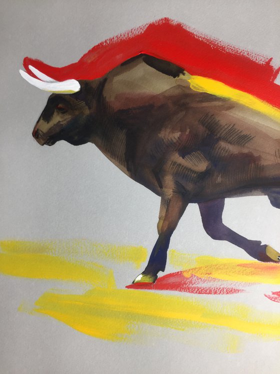 Running bull