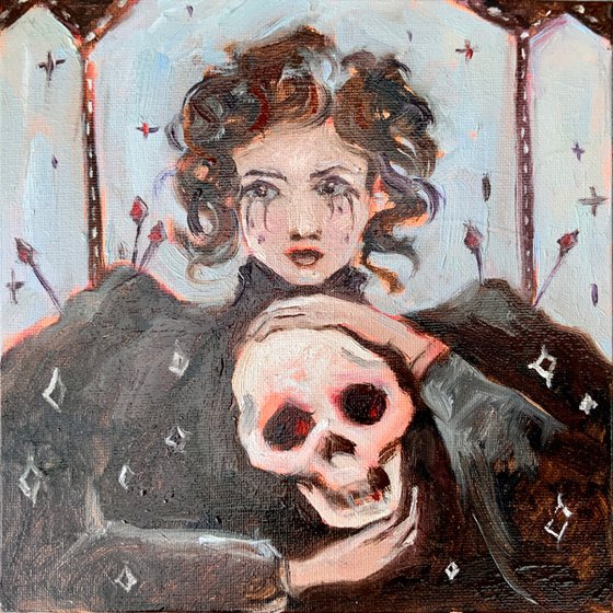 Woman with Skull