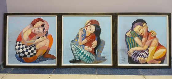 Hugs- triptych