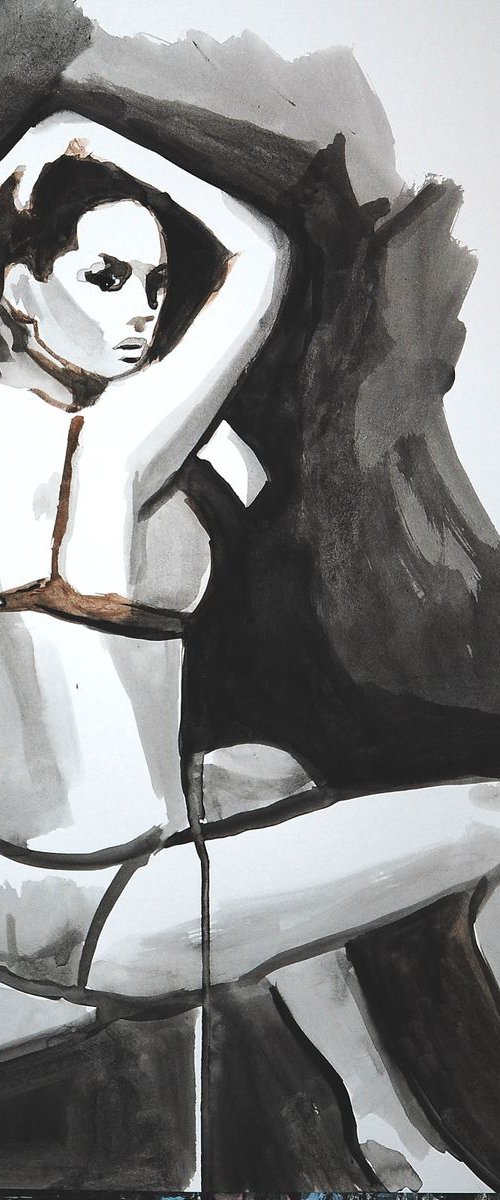 At the pool 2 / 42 x 29.7 cm by Alexandra Djokic