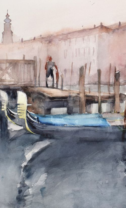 Resting Gondolas by Goran Žigolić Watercolors