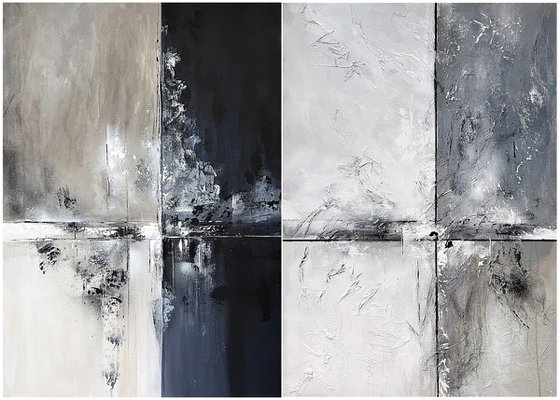 Ash and Midnight Diptych set