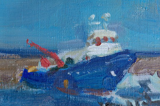 Boats – Original Oil Landscape Painting