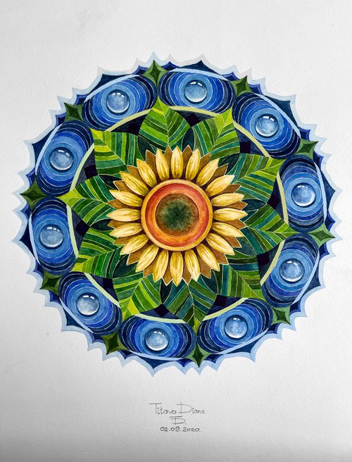 Sunflower Mandala by Diana Titova