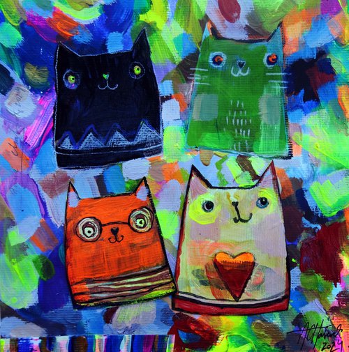 cats illustration by Anna Maria