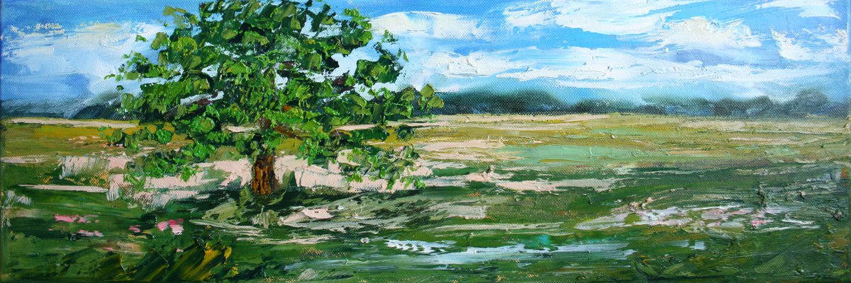 Alone In Field By Salana Art / Svetlana Samovarova, 24 X 8, Artwork For Sale On Artfinder