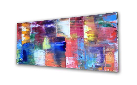 "Different Strokes" - Save As Series - Original PMS Abstract Diptych Oil Paintings On Recycled Wood - 32" x 28"