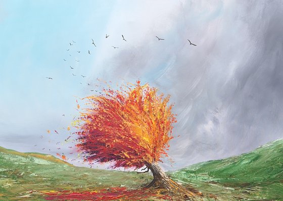 Blustery Autumn Day -  Landscape