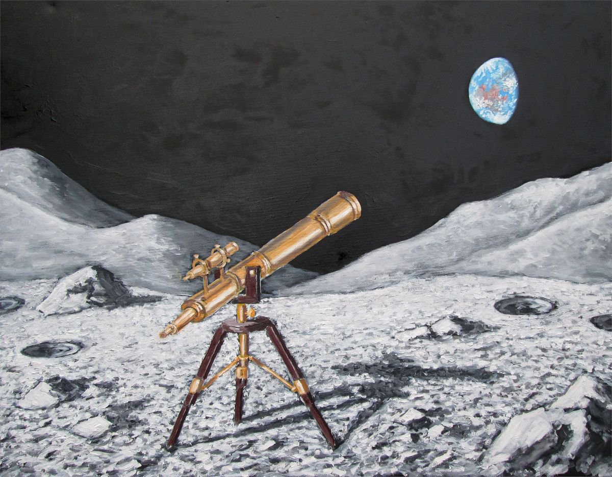 moon 4: waning gibbous: telescope by Colin Ross Jack