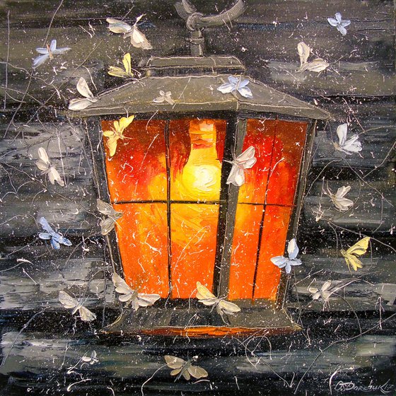 Lantern and butterflies