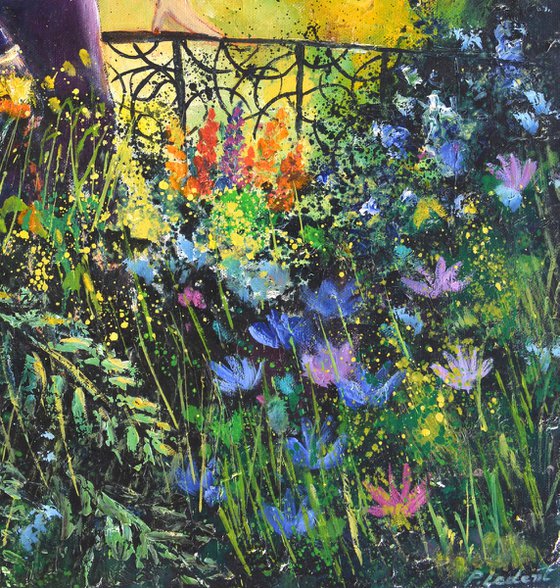Walking in the garden