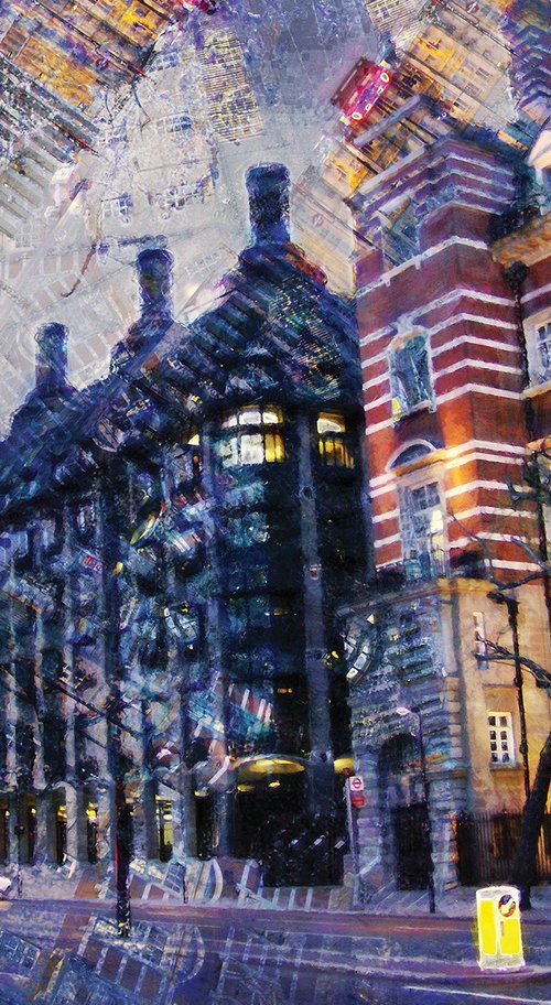 Atardecer en Londres/XL large original artwork by Javier Diaz