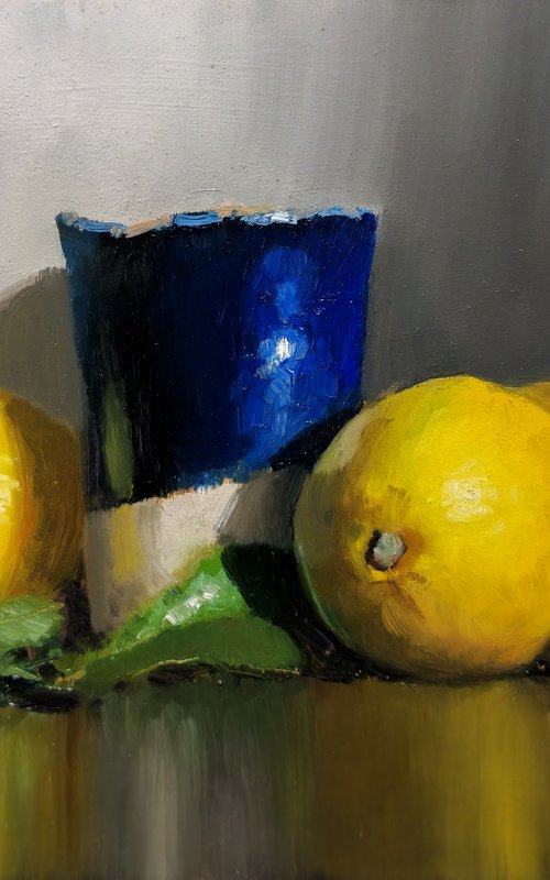 Lemons and a Cup by Pascal Giroud