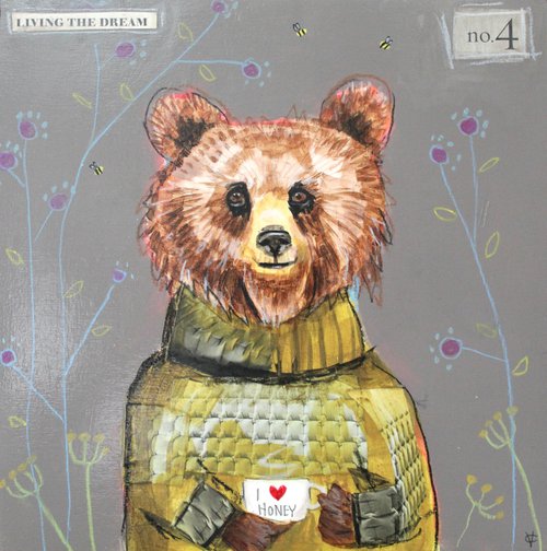 Bear painting called Living The Dream by Victoria Coleman
