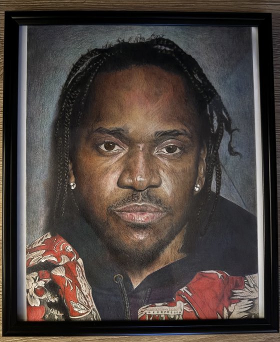 Pusha T Portrait Colored Pencil