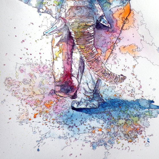 Walking elephant