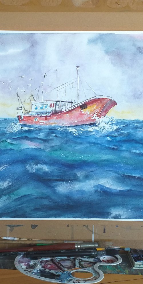 FISHING BOAT by Zoran Mihajlović Muza
