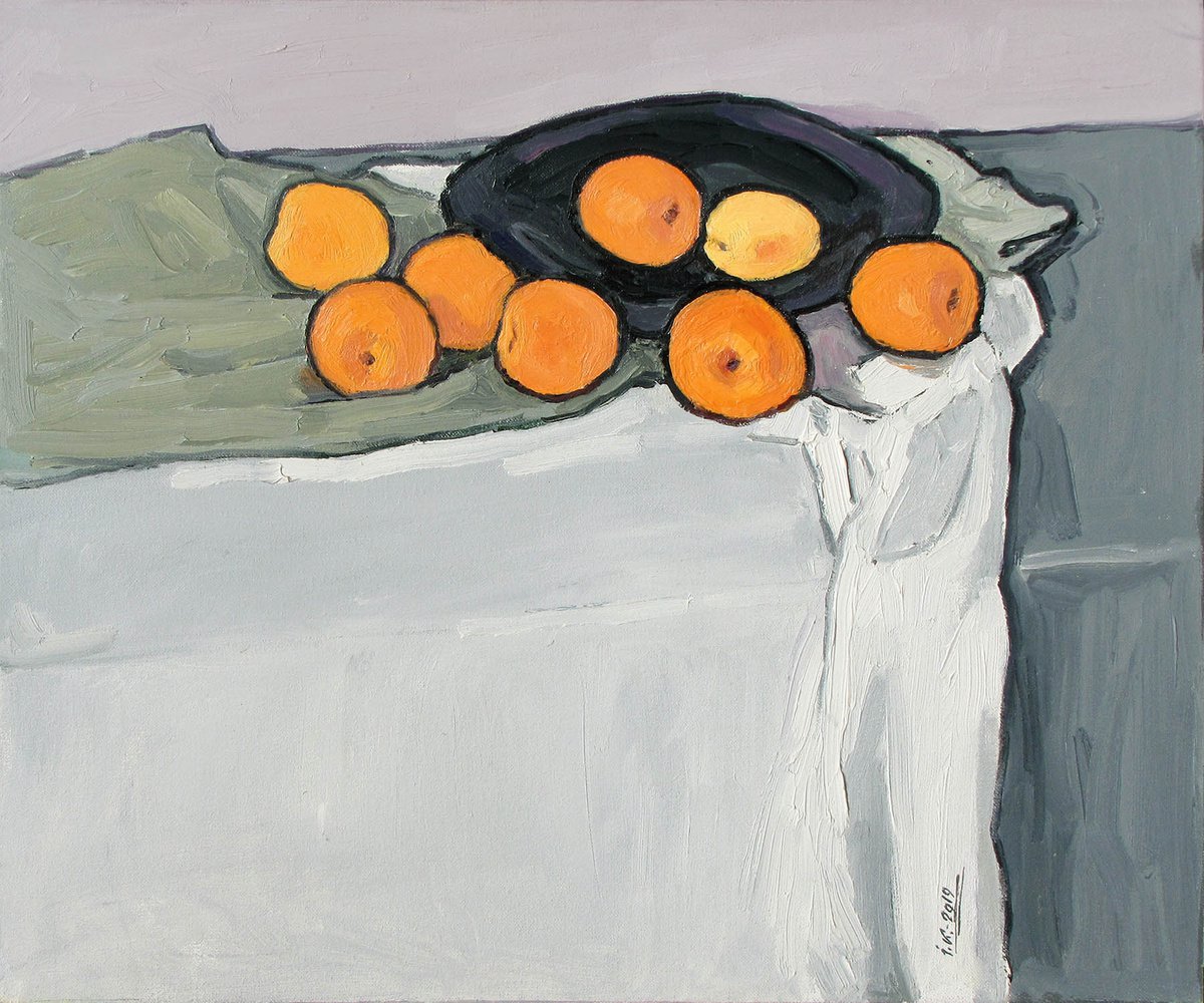Still Life with Apricots by Ivan Kolisnyk