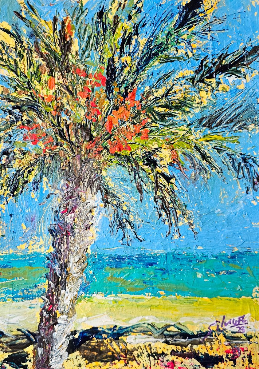 Palm tree in September by Silvia Flores Vitiello