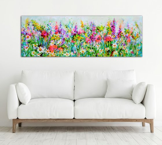 Cottage Garden Butterflies Flowers