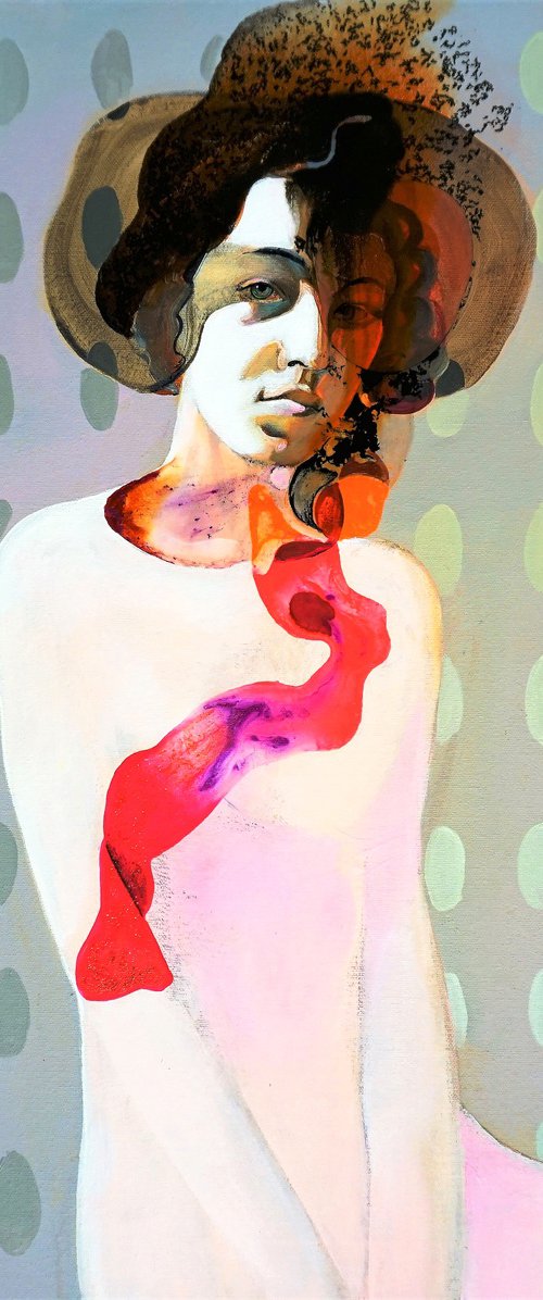Red Scarf by Victor Tkachenko