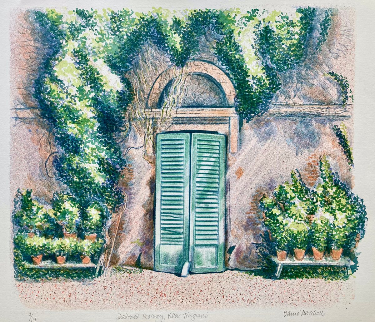 Shadowed doorway, Villa Torrigiani by Elaine Marshall
